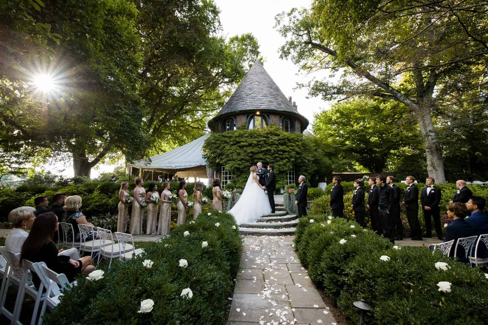 Greenville Country Club Wedding Ceremony at Sunset
