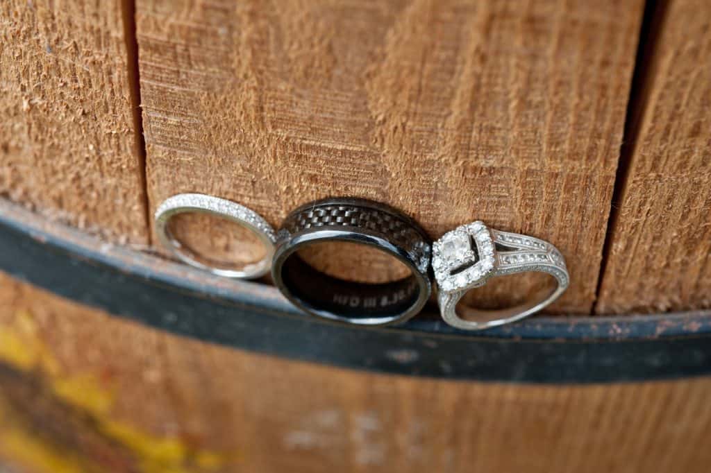 wedding photography rings close up