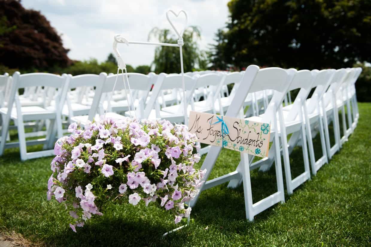 Ceremony flowers at Penn Oaks Country Club